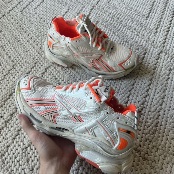 Balenciaga 3xl Trainer Runner Fluo Orange Men’s Sneaker - Picture 1 of 10